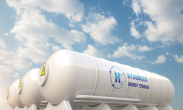 Energy storage system or battery container unit with hydrogen po