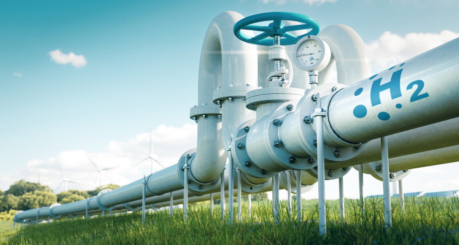 a-hydrogen-pipeline-illustrating-the-transformation-of-the-energy-sector-towards-to-ecology-carbon-neutral-secure-and-independent-energy-sources-to-replace-natural-gas-3d-rendering A hydrogen pipeline illustrating the transformation of the energy sector towards to ecology, carbon neutral, secure and independent energy sources to replace natural gas. 3d rendering