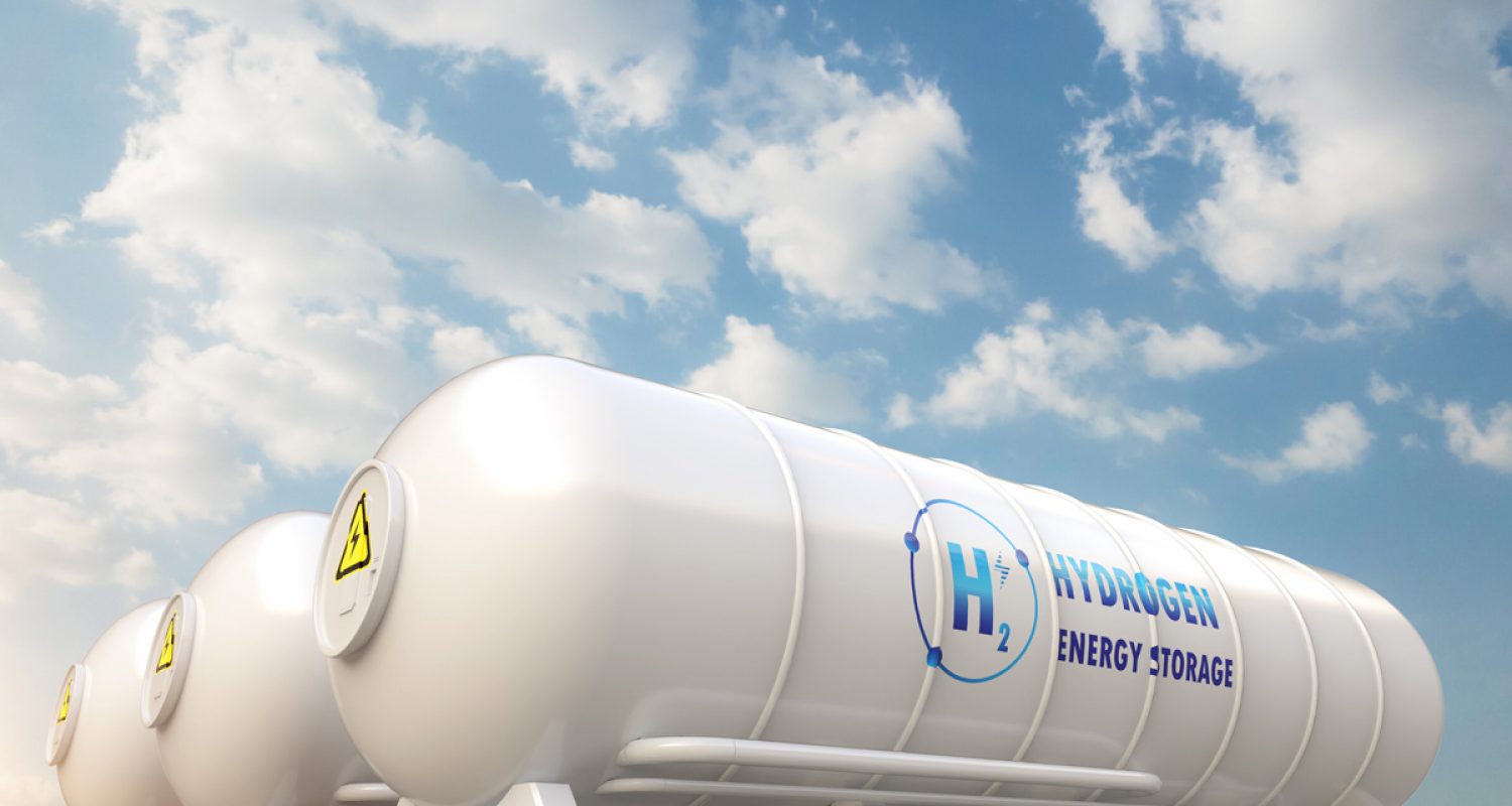 Energy storage system or battery container unit with hydrogen po 3d rendering energy storage system or battery container unit with hydrogen power in tank